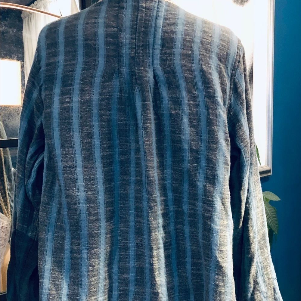 Bluestriped Reversible Buttonless Blazer - image 3